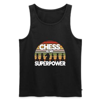 Chess Player Gift Chess Club Chess - Men's Premium Organic Tank Top - black - Front - Michal (187cm)