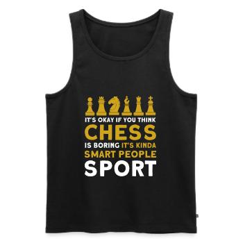 Chess Player Gift Chess Club Chess - Men's Premium Organic Tank Top - black - Front - Michal (187cm)