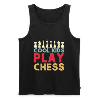 Chess Player Gift Chess Club Chess - Men's Premium Organic Tank Top - black - Front - Michal (187cm)