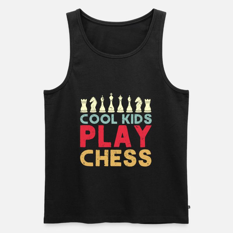 Schachspieler Geschenk Schachclub Schach - Männer Premium Bio Tank Top - Schwarz