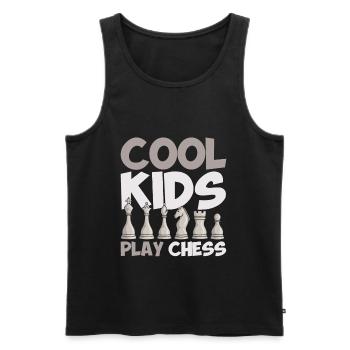 Chess Player Gift Chess Club Chess - Men's Premium Organic Tank Top - black - Front - Michal (187cm)