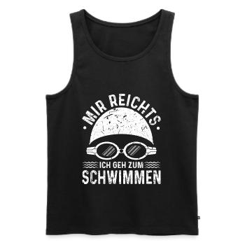 Schwimm Sportschwimmer Bademeister - Männer Premium Bio Tank Top - Schwarz - Vorne - Michal (187cm)