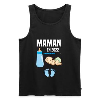 Cadeau De Grossesse Maman En 2022 - Débardeur bio Premium Homme - noir - Devant - Michal (187cm)