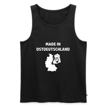 Made in Ostdeutschland - Männer Premium Bio Tank Top - Schwarz - Vorne - Michal (187cm)