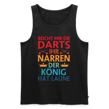 Dart Darts Dartspieler Dartpfeil lustiger Spruch - Männer Premium Bio Tank Top - Schwarz - Vorne - Michal (187cm)