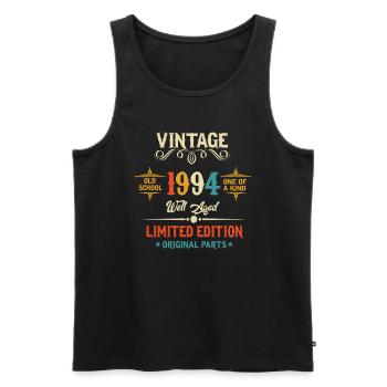 Vintage 1994 Jahrgang Geburtstag Retro Geschenk - Männer Premium Bio Tank Top - Schwarz - Vorne - Michal (187cm)