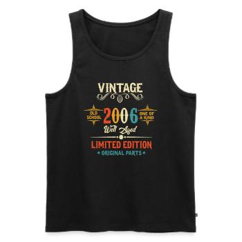 Vintage 2006 Jahrgang Geburtstag Retro Geschenk - Männer Premium Bio Tank Top - Schwarz - Vorne - Michal (187cm)