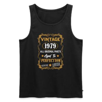 Vintage 1979 Vintage né cadeau d’anniversaire - Débardeur bio Premium Homme - noir - Devant - Michal (187cm)