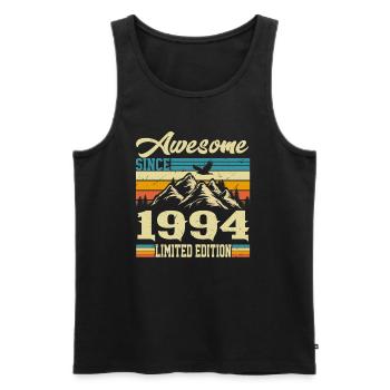 1994 Vintage Vintage Birthday Gift Retro - Men's Premium Organic Tank Top - black - Front - AI Model Male 178 light (178cm)