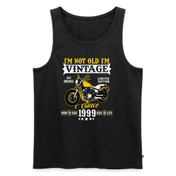 1999 Vintage Anniversaire Vintage Moto - Débardeur bio Premium Homme - noir - Devant - Michal (187cm)