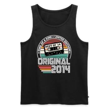 Original 2014 Jahrgang Retro Geburtstag Geschenk - Männer Premium Bio Tank Top - Schwarz - Vorne - AI Model Male 178 light (178cm)