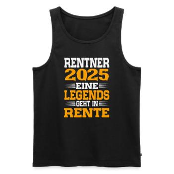 Rentner 2025 Rente Ruhestand 2025 Geschenk - Männer Premium Bio Tank Top - Schwarz - Vorne - Michal (187cm)