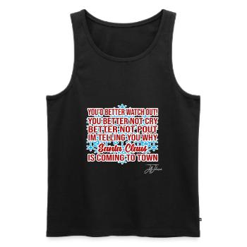 Christmas Christmas Christmas Christmas - Men's Premium Organic Tank Top - black - Front - Michal (187cm)