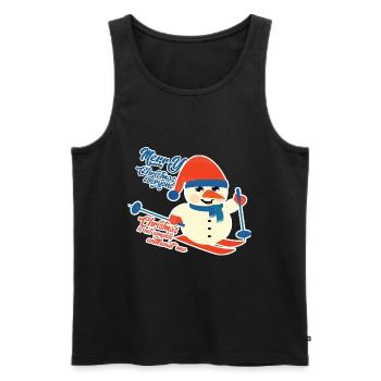 Christmas Christmas Christmas Christmas - Men's Premium Organic Tank Top - black - Front - Michal (187cm)