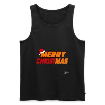 Kerst Kerst Kerst Kerst Kerst - Mannen Premium Bio Tanktop - zwart - Voor - AI Model Male 178 light (178cm)