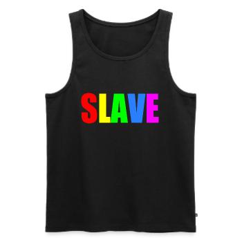 Slave - Men's Premium Organic Tank Top - black - Front - AI Model Male 178 light (178cm)