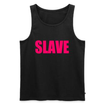 Slave - Débardeur bio Premium Homme - noir - Devant - AI Model Male 178 light (178cm)