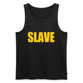 Slave - Men's Premium Organic Tank Top - black - Front - AI Model Male 178 light (178cm)