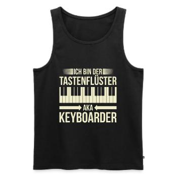 Ich Bin der Tastenflüsterer AKA Keyboarder - Männer Premium Bio Tank Top - Schwarz - Vorne - Michal (187cm)