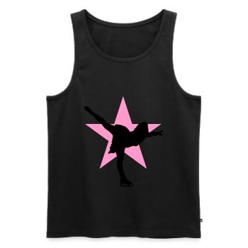 Eiskunstlauf Schlittschuhlauf Eis Figuren Tanz - Männer Premium Bio Tank Top - Schwarz - Vorne - AI Model Male 178 light (178cm)