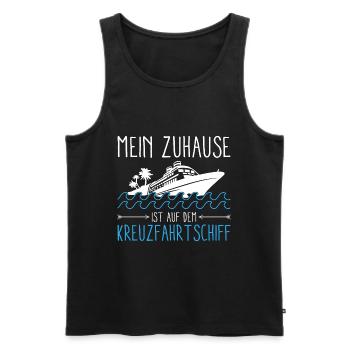 Mein Zuhause Ist Auf Dem Kreuzfahrtschiff - Männer Premium Bio Tank Top - Schwarz - Vorne - Michal (187cm)