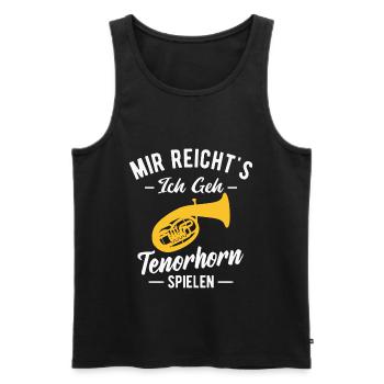 Tenorhorn Musiker Tenorhornist Orchester Blasmusik - Männer Premium Bio Tank Top - Schwarz - Vorne - Michal (187cm)