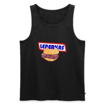 Leberkäse Leberkas Semmel Imbiss Hunger Shirt - Männer Premium Bio Tank Top - Schwarz - Vorne - Michal (187cm)