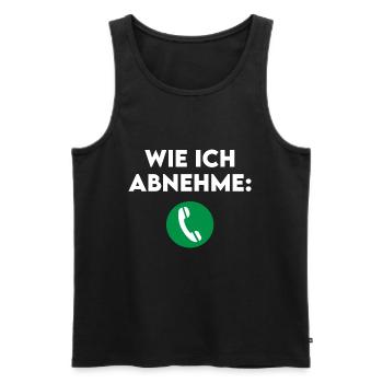 Wie Ich Abnehme: Fett Verbrennen Diät Lustig - Männer Premium Bio Tank Top - Schwarz - Vorne - Michal (187cm)