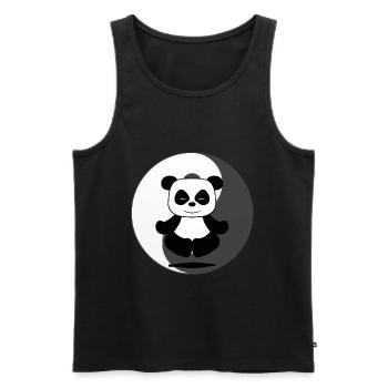 Panda - Débardeur bio Premium Homme - noir - Devant - Michal (187cm)