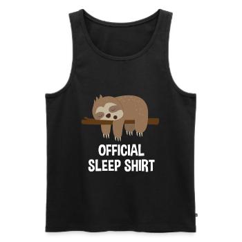 Chemise de nuit officielle Sloth - Débardeur bio Premium Homme - noir - Devant - Michal (187cm)