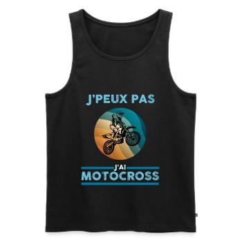 Motocross - I can't I have motocross motorcycle - Men's Premium Organic Tank Top - black - Front - Michal (187cm)
