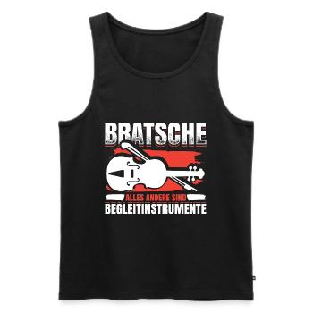 Bratsche Alles Andere Sind Begleitinstrumente - Männer Premium Bio Tank Top - Schwarz - Vorne - Michal (187cm)