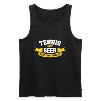 TENNIS AND BEER - THAT'S WHY I'M HERE - Men's Premium Organic Tank Top - black - Front - Michal (187cm)