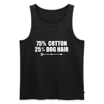 75 Baumwolle 25 Prozent Hundehaare - Männer Premium Bio Tank Top - Schwarz - Vorne - Michal (187cm)