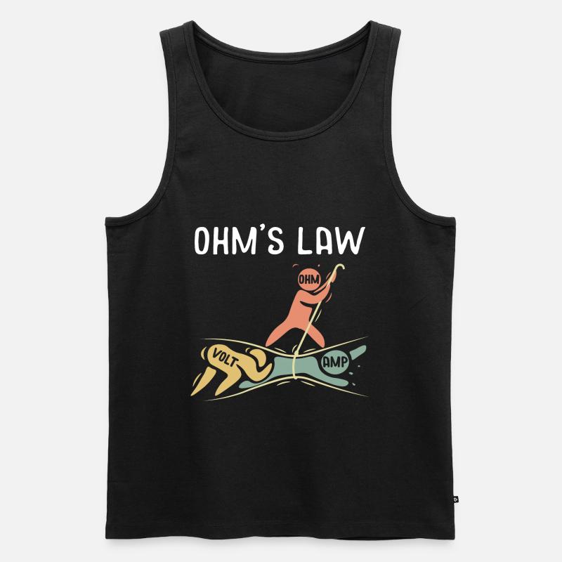 Ohm'sches Gesetz Elektrotechnik-Witz - Männer Premium Bio Tank Top - Schwarz