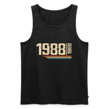 Vintage Anniversary 1988 Birthday Party 1988 - Men's Premium Organic Tank Top - black - Front - Michal (187cm)