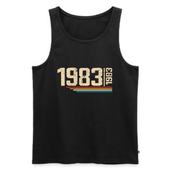 Vintage Anniversary 1983 Birthday Party 1983 - Men's Premium Organic Tank Top - black - Front - AI Model Male 178 light (178cm)