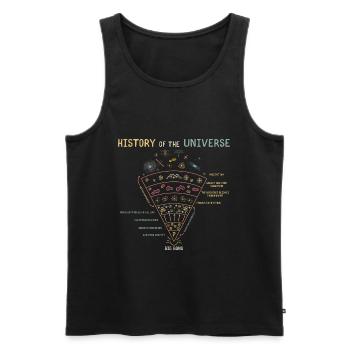 Histoire de l'Univers Astrophysique - Débardeur bio Premium Homme - noir - Devant - AI Model Male 178 light (178cm)