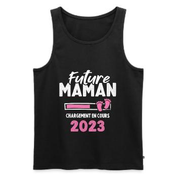 Future Maman 2023 Chargement En Cours - Débardeur bio Premium Homme - noir - Devant - Michal (187cm)