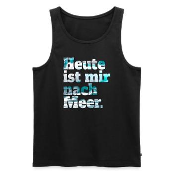Today is me after sea beach summer & surfing - Men's Premium Organic Tank Top - black - Front - Michal (187cm)