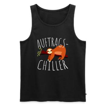 Orderchiller Sloth Gift Order Chiller - Men's Premium Organic Tank Top - black - Front - AI Model Male 178 light (178cm)