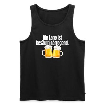 Die Lage Ist Besäufniserregend Saufen Party Bier - Männer Premium Bio Tank Top - Schwarz - Vorne - Michal (187cm)