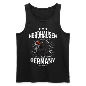 Nordhausen Germany - T-shirt for the Nordhausener - Men's Premium Organic Tank Top - black - Front - Michal (187cm)