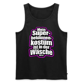 Superheldin Kostüm Ist In Der Wäsche Köln Karneval - Männer Premium Bio Tank Top - Schwarz - Vorne - Michal (187cm)