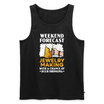 Schmuckherstellung mit einer Chance auf Biertrinken - Männer Premium Bio Tank Top - Schwarz - Vorne - Michal (187cm)