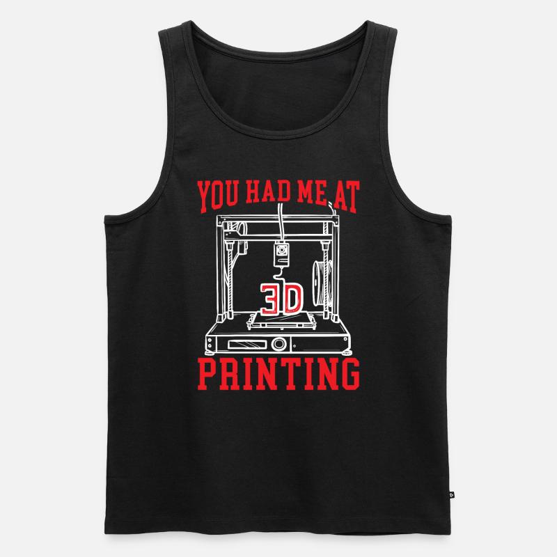 Sie hatten mich am 3D-Druckdüsen-3D-Drucker - Männer Premium Bio Tank Top - Schwarz