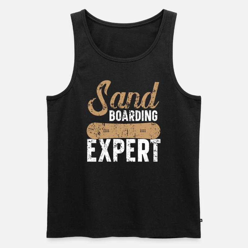 Sandboard-Experte Sandboard Sanboarder - Männer Premium Bio Tank Top - Schwarz