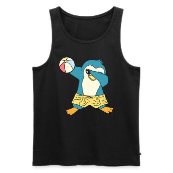 Penguin Pool Party Aufblasbarer Kugel Wasserball - Männer Premium Bio Tank Top - Schwarz - Vorne - AI Model Male 178 light (178cm)