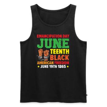 Juneteenth African American Black History Month - Men's Premium Organic Tank Top - black - Front - Michal (187cm)