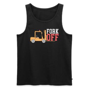 Gabelstaplerbediener Job Lagerarbeiter - Männer Premium Bio Tank Top - Schwarz - Vorne - AI Model Male 178 light (178cm)